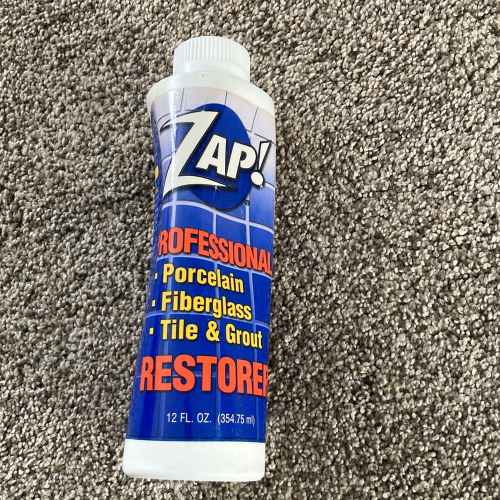 Zap! Professional Restorer Cleaner Concentrate 12oz Tile Grout Porcelain NEW